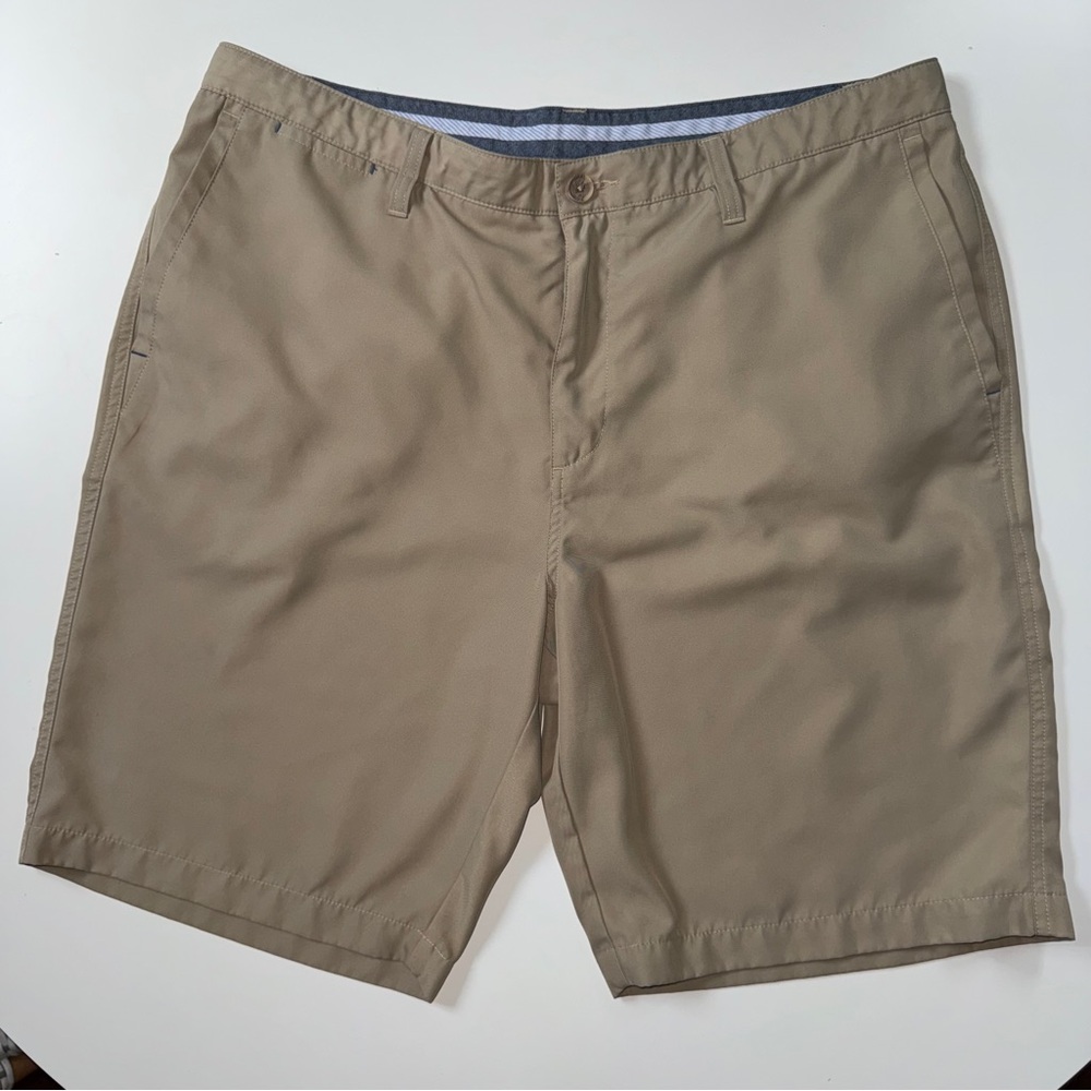 Seapointe Mens Khaki Shorts Size 38 Classic Flat Front‎